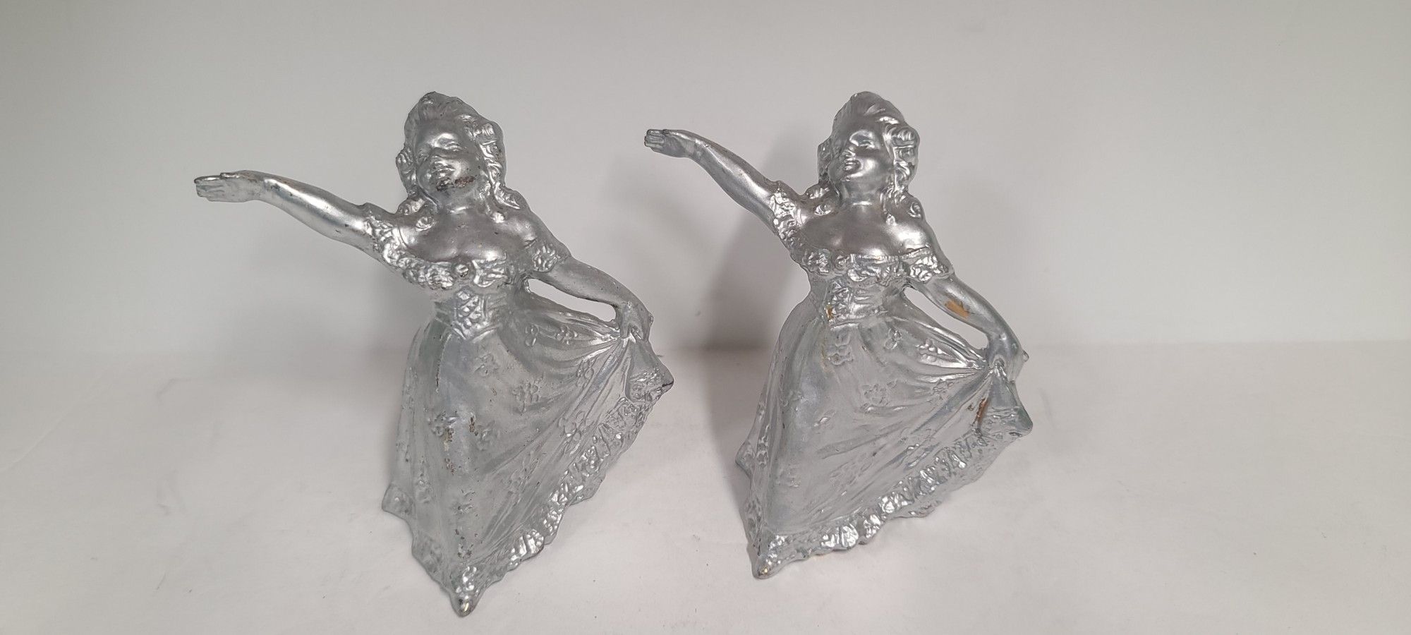 Rare Vintage Bros Art Dancing Woman Salt & Pepper Shakers