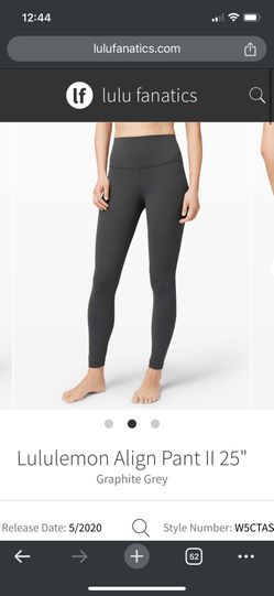Lululemon Align Pant II 25" Graphite Grey