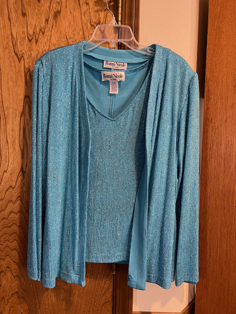 Turquoise Shirt And Jacket