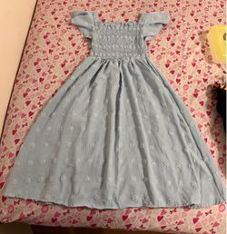 Girls Light Blue Maxi Dress