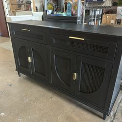 LARGE HIGH BOY TV STAND BLACK NEW