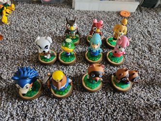 NINTENDO AMIIBO ANIMAL CROSSING 3D LOTTO 11 PERSONAGGI ACTION FIGURE