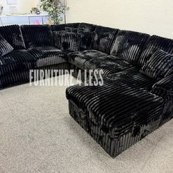 New Sectional Black 