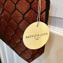 BNWT Patrizia Luca red glitter crossbody bag