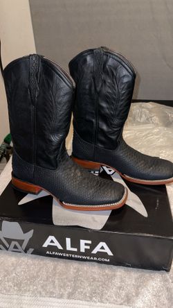Alfa Matte Black Python  size 12D