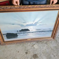 Ellenshaw "Moonlight Sea" Framed artwork 47X31