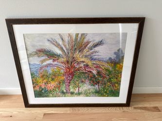 Claude Monet Framed Art Print – Palm Tree at Bordighera