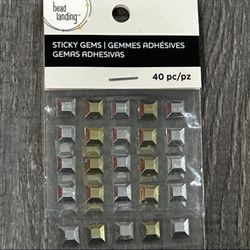 New Pack of 40 Sticky Gems Self-Adhesive Crafting Embellishments