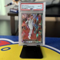 2024 Select - Victor Wembanyama Hot Stars-Red Flash /99 PSA 10 (POP 2)🔥👽