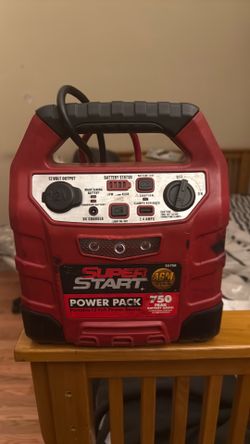 Red superstart powerpack portable 12 volt power course 750 peak amps