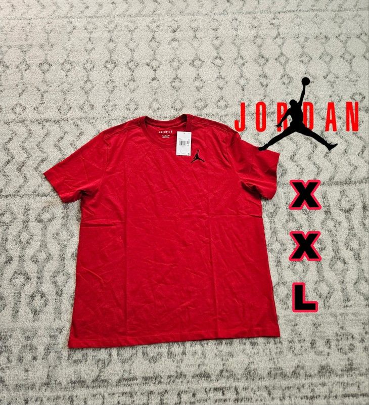 Air Jordan Essential Tee Shirt Black Red XXL