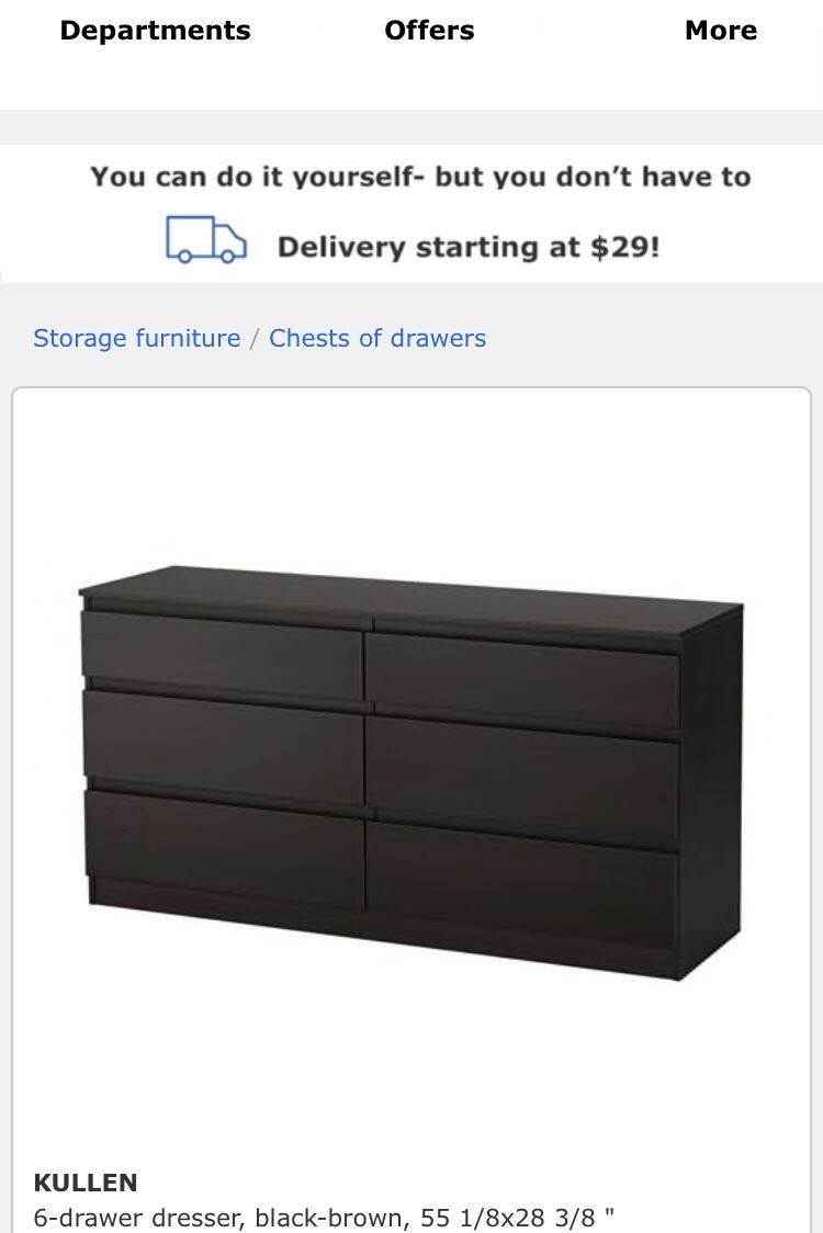 IKEA Kullen 6 Drawer Dresser