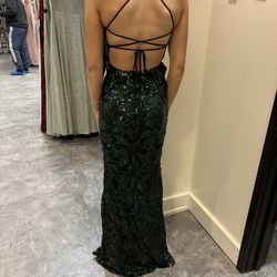 Green & Black Prom Dress