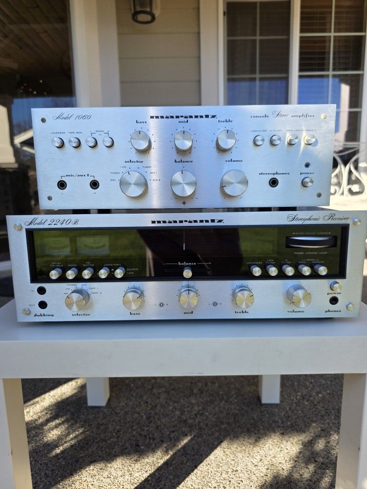 Marantz 2240B Receiver and Marantz Model 1060 Integrated Amplifier