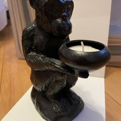 Monkey Metal Candle Holder. - Good Condition 