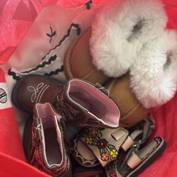 2 Bags Of Baby Girl Clothes & Shoes 