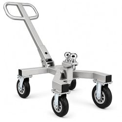 20000 lbs Trailer Dolly 4500 lbs Tongue Dual Hitch 8 inch Swivel Wheel Brake for RV Boat Camper