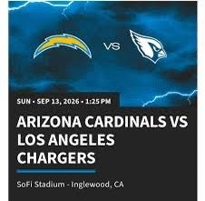 Season opener cardinals at chargers