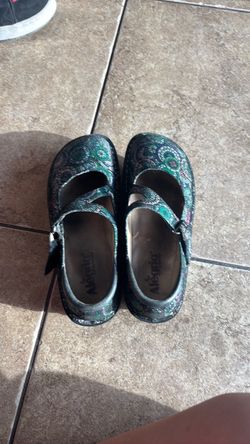 Alegria Mary Jane Clogs Iridescent Pattern Size 38
