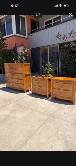 Beautiful, well-made, solid wood dresser with matching nightstands