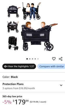 New open box. Never used. MRZLB Luxury Wagon Stroller for 2 Kids & Cargo- Lightweight Travel Stroller Foldable Push Pull All-Terrain Double Wagon for 