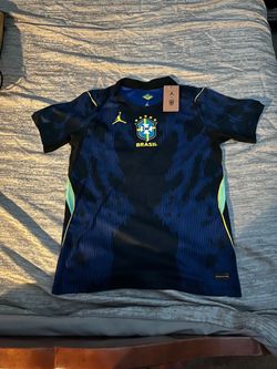 Blue and black Brazil jersey
