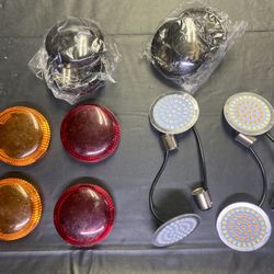 LED lights.  tinted and colored lens covers.