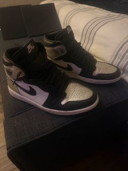 Nike Air Jordan 1 High Silver Toe Sneakers