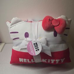 Hello Kitty Character Pillow & Throw Set
