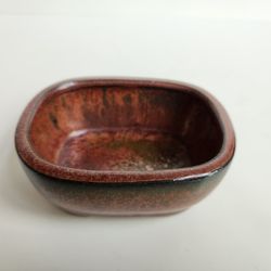 Mini Glazed Metallic Copper Red Plant Pot