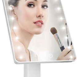 Lighted Vanity Makeup Mirror with 16 Led Lights 180 Degree Free Rotation Touch Screen 