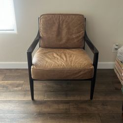 Light Brown Leather Chair 