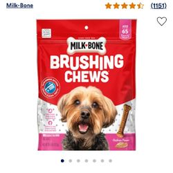 Milk-Bone Brushing Chews Mini Daily Dental Dog Treats, 25.5 oz.