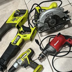 Ryobi Drills And Saws 