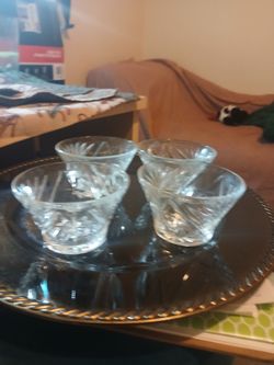 4 Anchor Hocking star of david cup