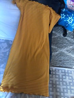 Off the shoulder yellow dress