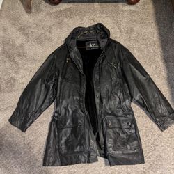 Woman's Hooded 100% Leather Jacket