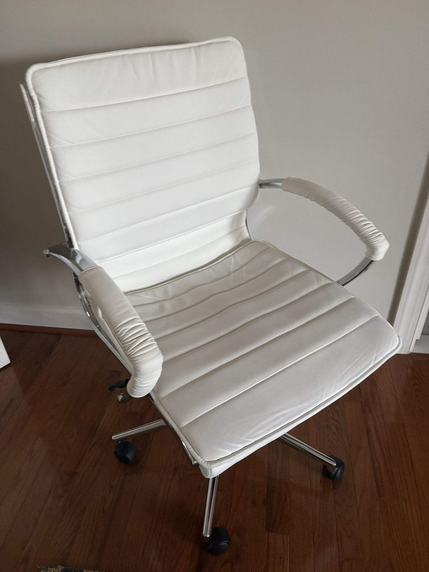 White Leather Office Chair