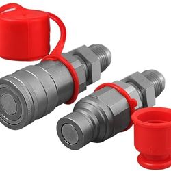 1/2" Body ISO 16028 Skid Steer Bobcat Flat Face Hydraulic Quick Connect Couplers