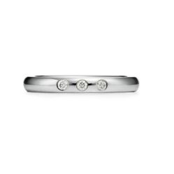 Tiffany Co Elsa Peretti Platinum Band with Diamonds