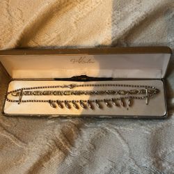 SS & Gold Necklace and Bracelet $41.99