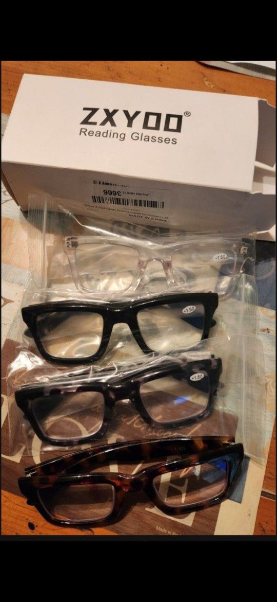 4 Reader Glasses 150 New