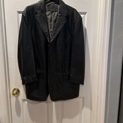 Black Leather Stafford Executive Jacket Large