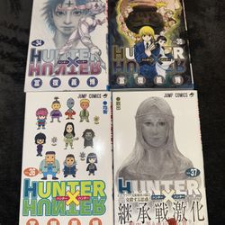 Hunter X Hunter Manga Volumen 34,35,36,37 Japanese Edition 