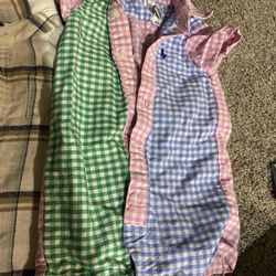 Ralph Lauren Romper And Long Sleeve Button Up Dress Shirt