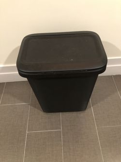 gal Dual Function XL Plastic Divided Kitchen Trash Can, Black