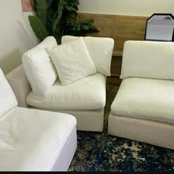 White Cloud Modular Sectional Couch Sofa 