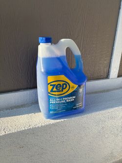Unopened Zep All-in-1 premium Pressure Washing Concentrate (172 Fl. Oz/5.09L), blue