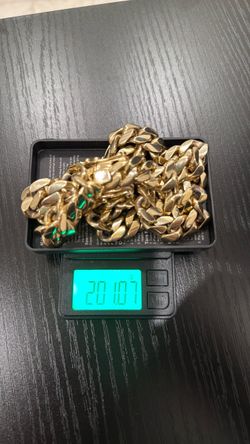 Gold over silver Cuban link hand made