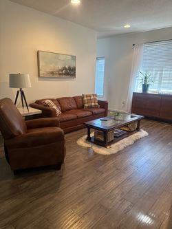 60’s Brown Leather Sofa